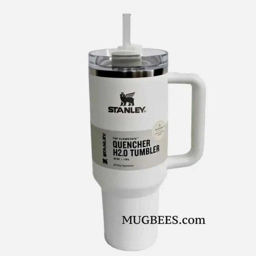 Stanley x Magnolia Flowstate Quencher Stainless Steel Tumbler 40 oz Sour Cream